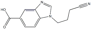 1-(3-cyanopropyl)-1H-1,3-benzodiazole-5-carboxylic acid 구조식 이미지