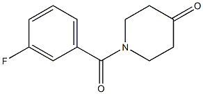 1-(3-fluorobenzoyl)piperidin-4-one 구조식 이미지