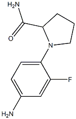 1-(4-amino-2-fluorophenyl)pyrrolidine-2-carboxamide 구조식 이미지