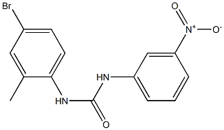 1-(4-bromo-2-methylphenyl)-3-(3-nitrophenyl)urea 구조식 이미지