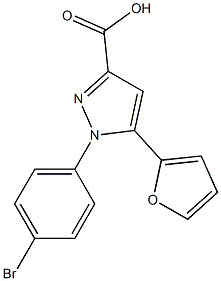 1-(4-bromophenyl)-5-(furan-2-yl)-1H-pyrazole-3-carboxylic acid 구조식 이미지