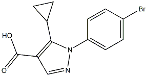 1-(4-bromophenyl)-5-cyclopropyl-1H-pyrazole-4-carboxylic acid 구조식 이미지