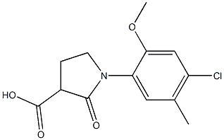1-(4-chloro-2-methoxy-5-methylphenyl)-2-oxopyrrolidine-3-carboxylic acid 구조식 이미지