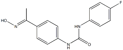 1-(4-fluorophenyl)-3-{4-[1-(hydroxyimino)ethyl]phenyl}urea 구조식 이미지