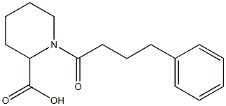 1-(4-phenylbutanoyl)piperidine-2-carboxylic acid 구조식 이미지