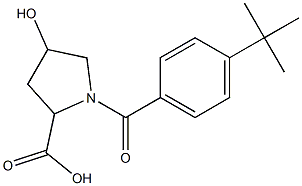 1-(4-tert-butylbenzoyl)-4-hydroxypyrrolidine-2-carboxylic acid Structure