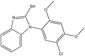 1-(5-chloro-2,4-dimethoxyphenyl)-1H-1,3-benzodiazole-2-thiol 구조식 이미지