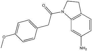 1-(6-amino-2,3-dihydro-1H-indol-1-yl)-2-(4-methoxyphenyl)ethan-1-one Structure