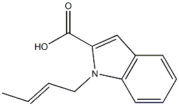 1-(but-2-en-1-yl)-1H-indole-2-carboxylic acid 구조식 이미지