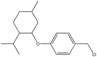 1-(chloromethyl)-4-{[5-methyl-2-(propan-2-yl)cyclohexyl]oxy}benzene 구조식 이미지