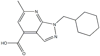 1-(cyclohexylmethyl)-6-methyl-1H-pyrazolo[3,4-b]pyridine-4-carboxylic acid Structure