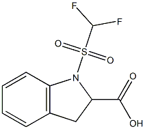 1-(difluoromethane)sulfonyl-2,3-dihydro-1H-indole-2-carboxylic acid 구조식 이미지