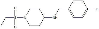 1-(ethanesulfonyl)-N-[(4-fluorophenyl)methyl]piperidin-4-amine 구조식 이미지