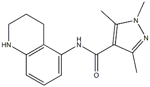 1,3,5-trimethyl-N-(1,2,3,4-tetrahydroquinolin-5-yl)-1H-pyrazole-4-carboxamide Structure