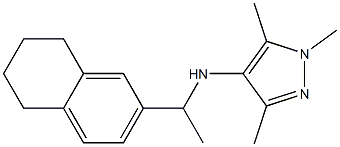 1,3,5-trimethyl-N-[1-(5,6,7,8-tetrahydronaphthalen-2-yl)ethyl]-1H-pyrazol-4-amine Structure