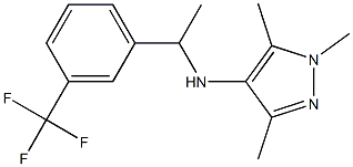 1,3,5-trimethyl-N-{1-[3-(trifluoromethyl)phenyl]ethyl}-1H-pyrazol-4-amine 구조식 이미지