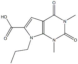 1,3-dimethyl-2,4-dioxo-7-propyl-1H,2H,3H,4H,7H-pyrrolo[2,3-d]pyrimidine-6-carboxylic acid Structure