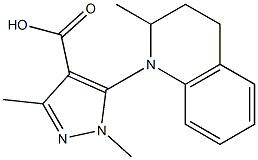 1,3-dimethyl-5-(2-methyl-1,2,3,4-tetrahydroquinolin-1-yl)-1H-pyrazole-4-carboxylic acid 구조식 이미지