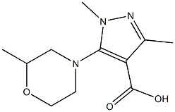 1,3-dimethyl-5-(2-methylmorpholin-4-yl)-1H-pyrazole-4-carboxylic acid Structure