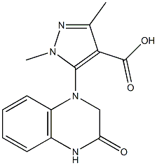 1,3-dimethyl-5-(3-oxo-1,2,3,4-tetrahydroquinoxalin-1-yl)-1H-pyrazole-4-carboxylic acid 구조식 이미지