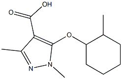 1,3-dimethyl-5-[(2-methylcyclohexyl)oxy]-1H-pyrazole-4-carboxylic acid Structure