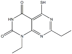 1,7-diethyl-5-mercaptopyrimido[4,5-d]pyrimidine-2,4(1H,3H)-dione Structure