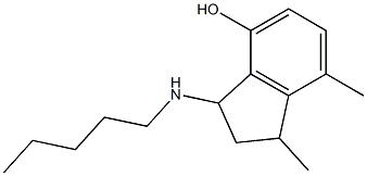1,7-dimethyl-3-(pentylamino)-2,3-dihydro-1H-inden-4-ol 구조식 이미지