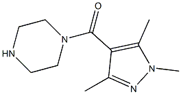 1-[(1,3,5-trimethyl-1H-pyrazol-4-yl)carbonyl]piperazine Structure