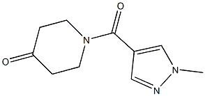 1-[(1-methyl-1H-pyrazol-4-yl)carbonyl]piperidin-4-one 구조식 이미지