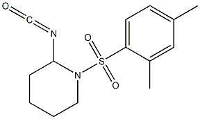 1-[(2,4-dimethylbenzene)sulfonyl]-2-isocyanatopiperidine 구조식 이미지