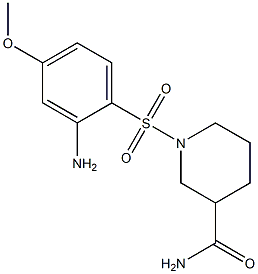 1-[(2-amino-4-methoxybenzene)sulfonyl]piperidine-3-carboxamide 구조식 이미지