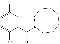 1-[(2-bromo-5-fluorophenyl)carbonyl]azocane 구조식 이미지