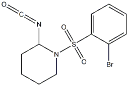 1-[(2-bromobenzene)sulfonyl]-2-isocyanatopiperidine 구조식 이미지