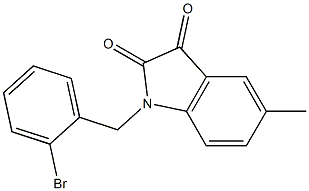 1-[(2-bromophenyl)methyl]-5-methyl-2,3-dihydro-1H-indole-2,3-dione Structure