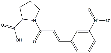 1-[(2E)-3-(3-nitrophenyl)prop-2-enoyl]pyrrolidine-2-carboxylic acid Structure