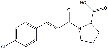 1-[(2E)-3-(4-chlorophenyl)prop-2-enoyl]pyrrolidine-2-carboxylic acid Structure