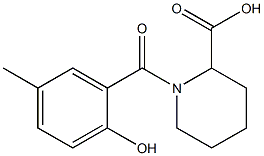 1-[(2-hydroxy-5-methylphenyl)carbonyl]piperidine-2-carboxylic acid Structure