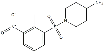 1-[(2-methyl-3-nitrobenzene)sulfonyl]piperidin-4-amine 구조식 이미지