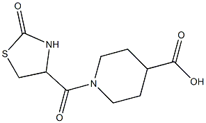 1-[(2-oxo-1,3-thiazolidin-4-yl)carbonyl]piperidine-4-carboxylic acid 구조식 이미지