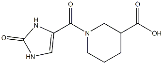 1-[(2-oxo-2,3-dihydro-1H-imidazol-4-yl)carbonyl]piperidine-3-carboxylic acid 구조식 이미지