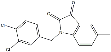 1-[(3,4-dichlorophenyl)methyl]-5-methyl-2,3-dihydro-1H-indole-2,3-dione 구조식 이미지