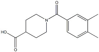 1-[(3,4-dimethylphenyl)carbonyl]piperidine-4-carboxylic acid Structure