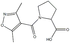 1-[(3,5-dimethyl-1,2-oxazol-4-yl)carbonyl]pyrrolidine-2-carboxylic acid Structure