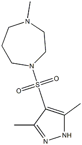 1-[(3,5-dimethyl-1H-pyrazol-4-yl)sulfonyl]-4-methyl-1,4-diazepane Structure