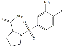 1-[(3-amino-4-fluorobenzene)sulfonyl]pyrrolidine-2-carboxamide Structure