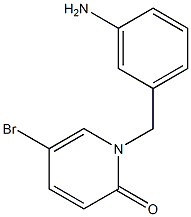 1-[(3-aminophenyl)methyl]-5-bromo-1,2-dihydropyridin-2-one Structure