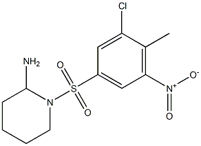 1-[(3-chloro-4-methyl-5-nitrobenzene)sulfonyl]piperidin-2-amine 구조식 이미지
