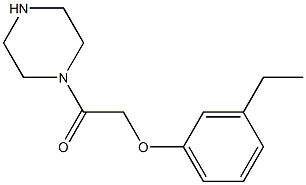 1-[(3-ethylphenoxy)acetyl]piperazine 구조식 이미지