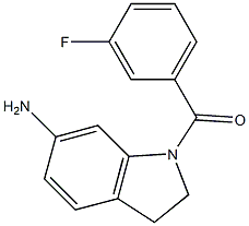 1-[(3-fluorophenyl)carbonyl]-2,3-dihydro-1H-indol-6-amine 구조식 이미지