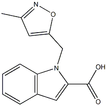 1-[(3-methyl-1,2-oxazol-5-yl)methyl]-1H-indole-2-carboxylic acid Structure